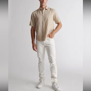 NWTs Quince 100% European Linen Relaxed Short Sleeve Shirt Size Small